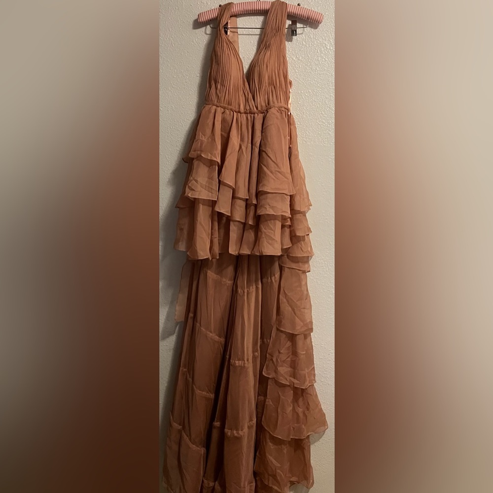 *Mac Duggal High Low Tiered Gown with Built in Bodysuit Size 0 NWOTC - Picture 3 of 5